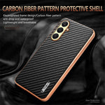 AZNS For Samsung Galaxy A56 5G Case Electroplating Carbon Fiber Texture PU + TPU Phone Cover