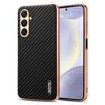AZNS For Samsung Galaxy A56 5G Case Electroplating Carbon Fiber Texture PU + TPU Phone Cover