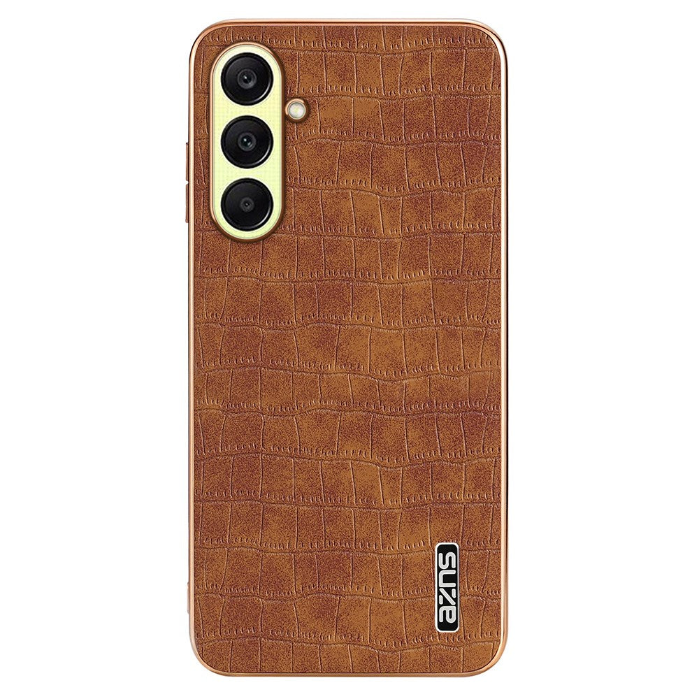 AZNS For Samsung Galaxy A56 5G Case Electroplating Crocodile Texture PU + TPU Phone Cover