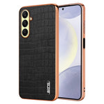 AZNS For Samsung Galaxy A56 5G Case Electroplating Crocodile Texture PU + TPU Phone Cover