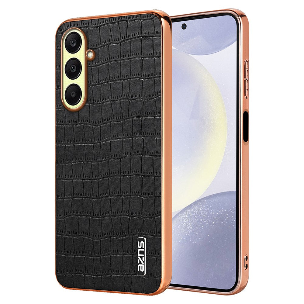 AZNS For Samsung Galaxy A56 5G Case Electroplating Crocodile Texture PU + TPU Phone Cover
