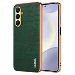 AZNS For Samsung Galaxy A56 5G Case Electroplating Crocodile Texture PU + TPU Phone Cover