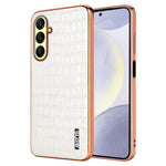 AZNS For Samsung Galaxy A56 5G Case Electroplating Crocodile Texture PU + TPU Phone Cover