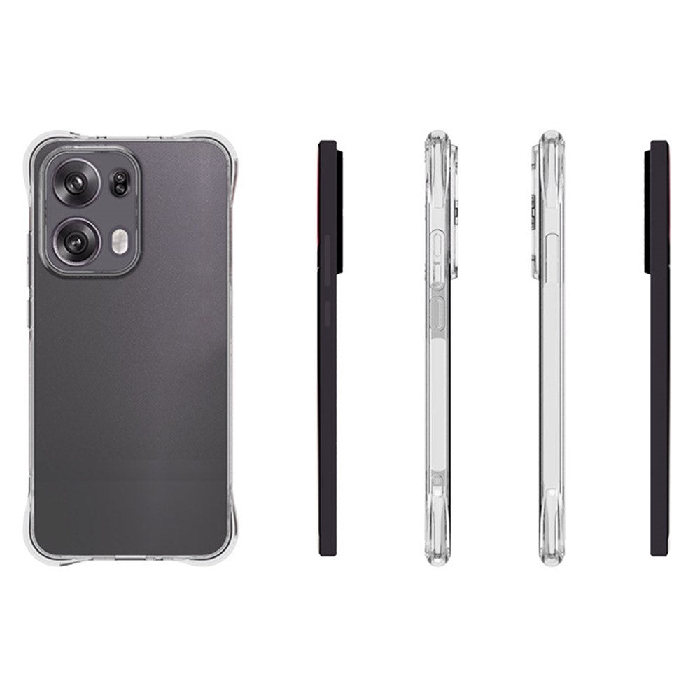 Til Oppo Reno13 Pro 5G TPU Telefoncover Skridsikkert Gennemsigtigt Mobiltelefoncover