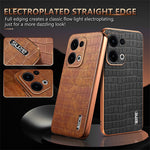 AZNS For Oppo Reno13 5G (Global) Case Electroplating Crocodile Texture PU + TPU Phone Cover