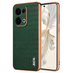 AZNS For Oppo Reno13 5G (Global) Case Electroplating Crocodile Texture PU + TPU Phone Cover