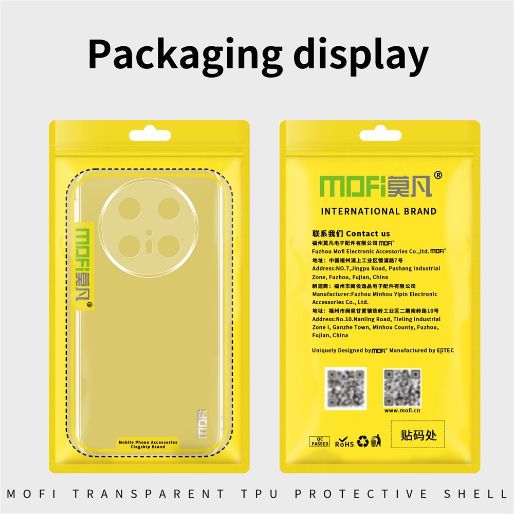MOFI For Huawei Mate 70 Pro Clear Phone Case  Ultra-Thin TPU Phone Back Cover