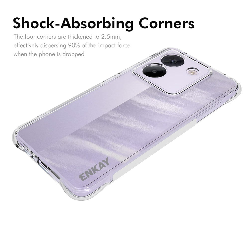 ENKAY HAT PRINCE For Xiaomi Poco M7 Pro 5G Clear Phone Case   Shockproof Anti-slip TPU Cover