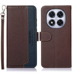 KHAZNEH For Xiaomi Redmi Note 14 Pro 5G / Poco X7 5G Case RFID Blocking Wallet PU Leather Phone Cover