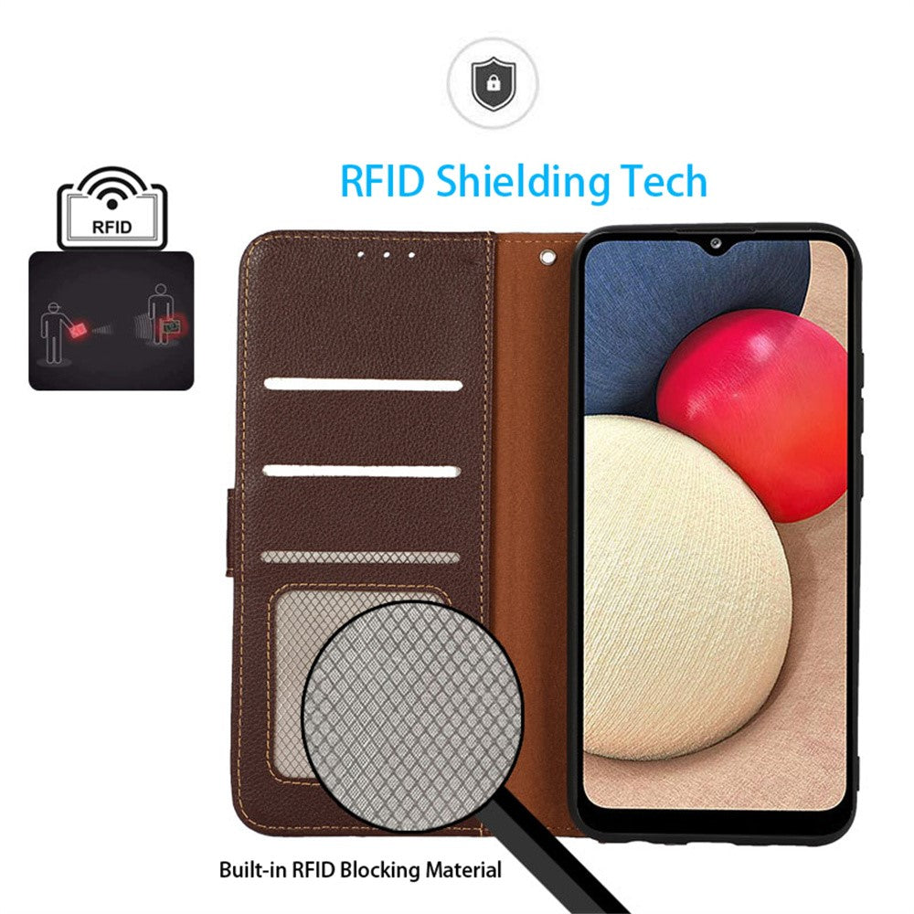 KHAZNEH For Xiaomi Redmi Note 14 Pro 5G / Poco X7 5G Case RFID Blocking Wallet PU Leather Phone Cover