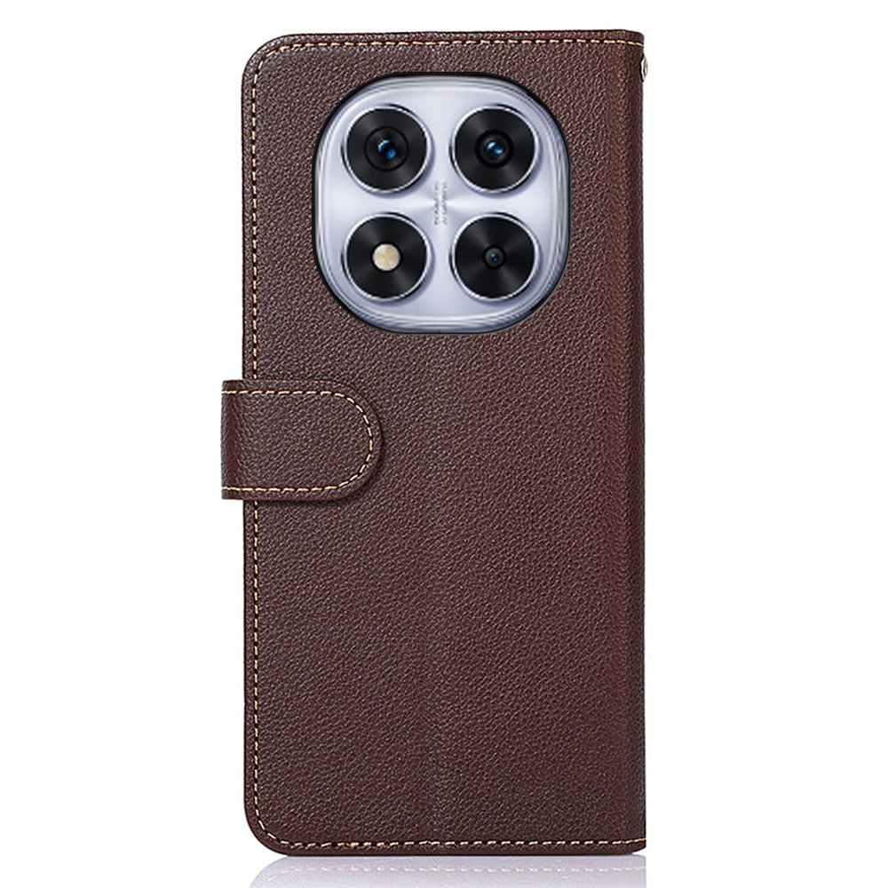 KHAZNEH For Xiaomi Redmi Note 14 Pro 5G / Poco X7 5G Case RFID Blocking Wallet PU Leather Phone Cover