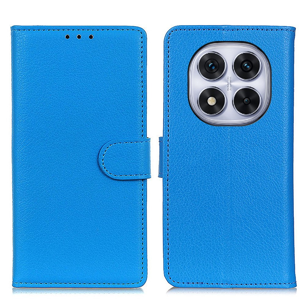 Plånboksfodral för Xiaomi Redmi Note 14 Pro 5G / Poco X7 5G PU-lädermobilskal Litchitextur