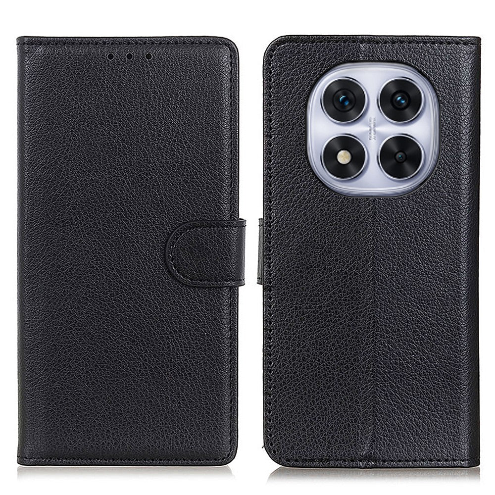 Plånboksfodral för Xiaomi Redmi Note 14 Pro 5G / Poco X7 5G PU-lädermobilskal Litchitextur