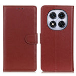 Wallet Case for Xiaomi Redmi Note 14 Pro 5G / Poco X7 5G PU Leather Phone Cover Litchi Texture