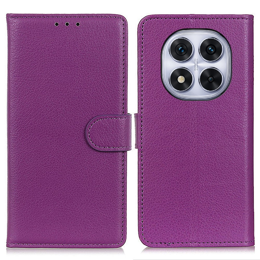 Plånboksfodral för Xiaomi Redmi Note 14 Pro 5G / Poco X7 5G PU-lädermobilskal Litchitextur