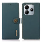 KHAZNEH Wallet Case for Xiaomi Redmi Note 14 5G Genuine Cow Leather Phone Cover