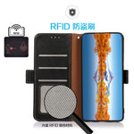 KHAZNEH Phone Case for Xiaomi Redmi Note 14 Pro 5G / Poco X7 5G Genuine Cow Leather Cover RFID Blocking
