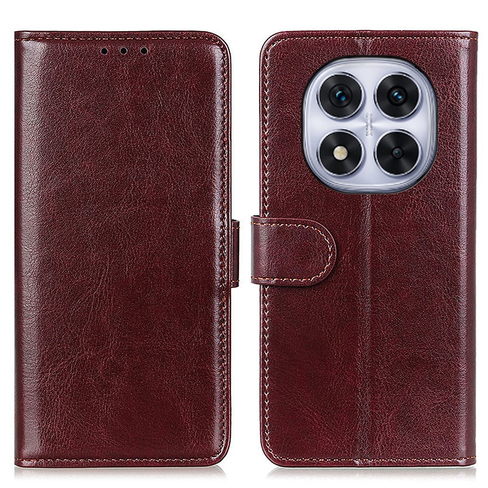 For Xiaomi Redmi Note 14 Pro 4G Case Crazy Horse Texture PU Leather Phone Stand Cover