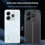 For Xiaomi Redmi Note 14 4G (163.25mm) Case Litchi Texture TPU Flexible Phone Cover, Black