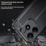 For Xiaomi Redmi Note 14 4G (163.25mm) Case Litchi Texture TPU Flexible Phone Cover, Black