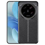 For Xiaomi 15 Ultra Case Litchi Texture TPU Flexible Phone Cover, Black