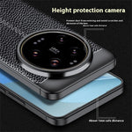 For Xiaomi 15 Ultra Case Litchi Texture TPU Flexible Phone Cover, Black