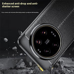 For Xiaomi 15 Ultra Case Litchi Texture TPU Flexible Phone Cover, Black