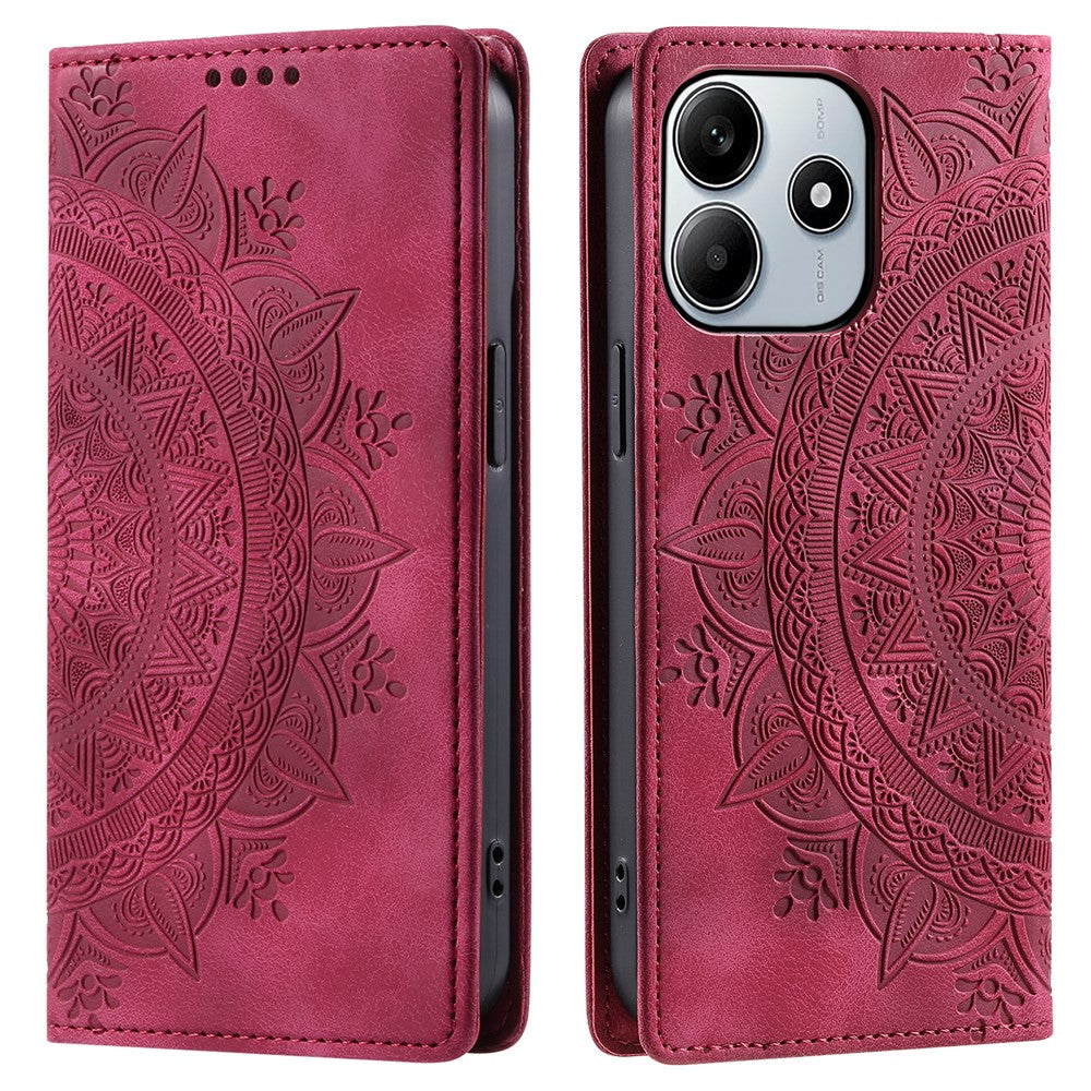 Leather Cover for Xiaomi Redmi Note 14 4G (163.25mm) Phone Case Pattern Imprinted