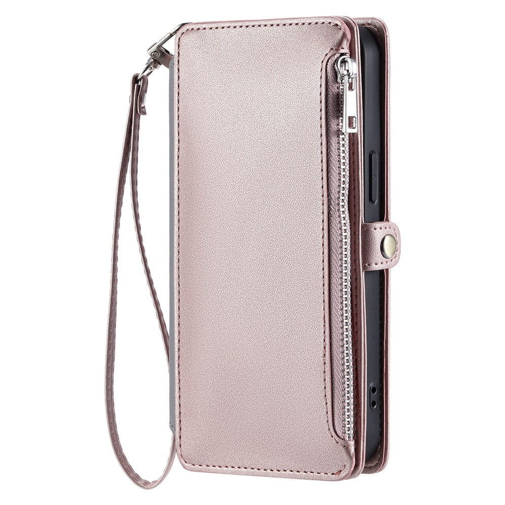 For Xiaomi Redmi Note 14 4G (163.25mm) Leather Case TPU+PU Wallet Phone Cover with Strap