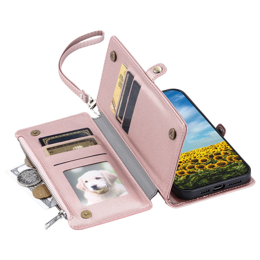For Xiaomi Redmi Note 14 4G (163.25mm) Leather Case TPU+PU Wallet Phone Cover with Strap