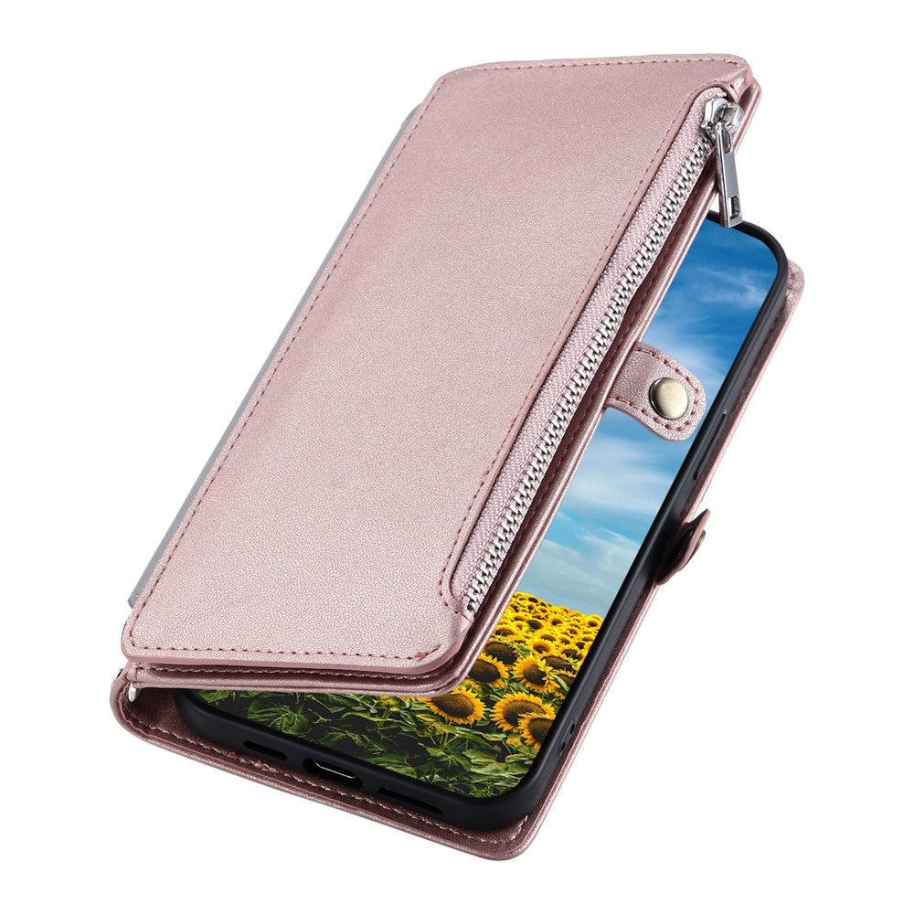 For Xiaomi Redmi Note 14 4G (163.25mm) Leather Case TPU+PU Wallet Phone Cover with Strap