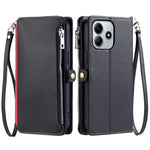 For Xiaomi Redmi Note 14 4G (163.25mm) Leather Case TPU+PU Wallet Phone Cover with Strap