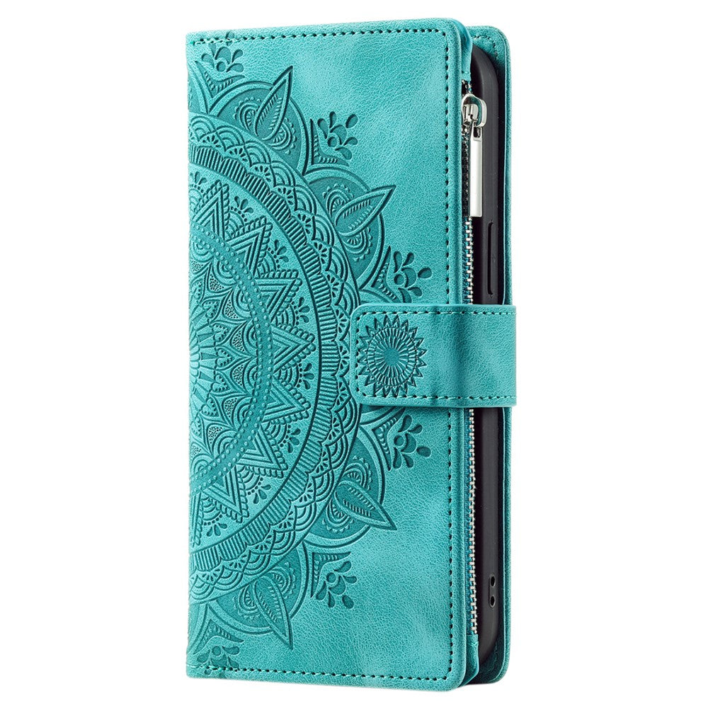 For Xiaomi Redmi Note 14 4G (163.25mm) Wallet Case PU Leather Phone Cover Mandala Flower Pattern