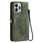 For Xiaomi Redmi Note 14 4G (163.25mm) Wallet Case Leather Phone Cover Skin Feel Totem Imprinted