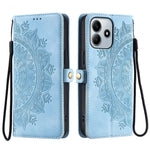 For Xiaomi Redmi Note 14 4G (163.25mm) Wallet Case Leather Phone Cover Skin Feel Totem Imprinted