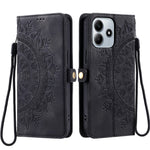 For Xiaomi Redmi Note 14 4G (163.25mm) Wallet Case Leather Phone Cover Skin Feel Totem Imprinted