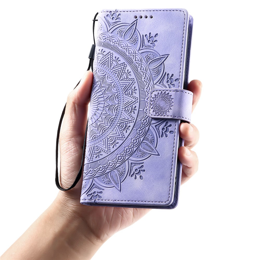 For Xiaomi Redmi Note 14 4G (163.25mm) Case Imprinted Totem Skin Feel Wallet Leather Phone Cover