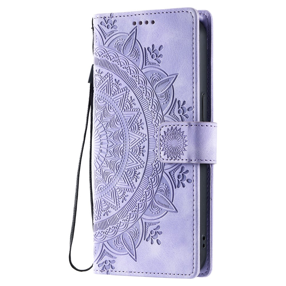 For Xiaomi Redmi Note 14 4G (163.25mm) Case Imprinted Totem Skin Feel Wallet Leather Phone Cover