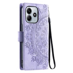 For Xiaomi Redmi Note 14 4G (163.25mm) Case Imprinted Totem Skin Feel Wallet Leather Phone Cover