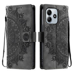 For Xiaomi Redmi Note 14 4G (163.25mm) Case Imprinted Totem Skin Feel Wallet Leather Phone Cover