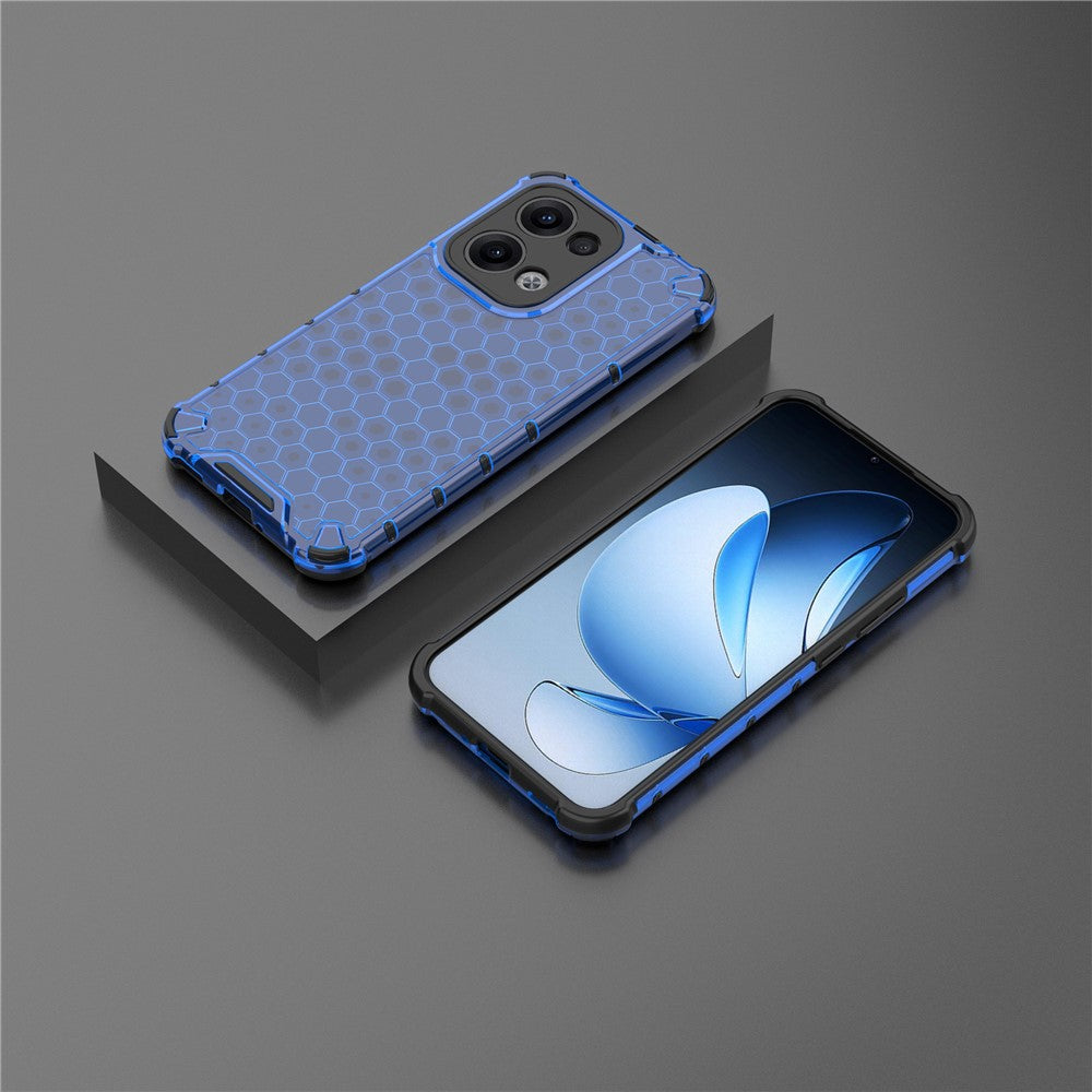 For Oppo Reno13 5G (Global) Case PC + TPU Phone Cover Honeycomb Shape