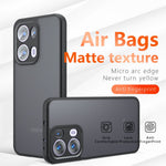 For Oppo Reno13 5G (Global) Case Skin-Touch TPU + PC Matte Phone Back Cover, Transparent Black