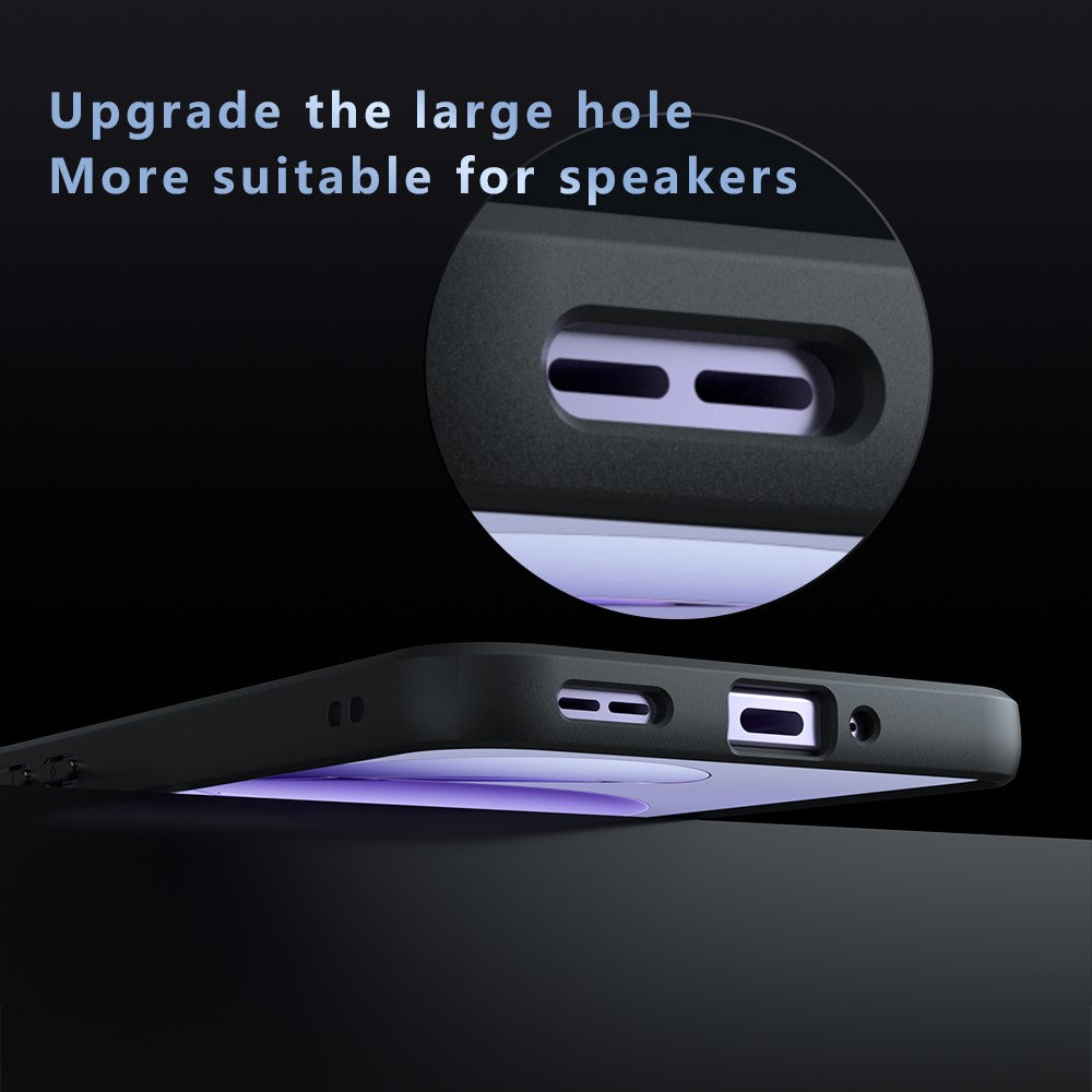 For Oppo Reno13 5G (Global) Case Skin-Touch TPU + PC Matte Phone Back Cover, Transparent Black