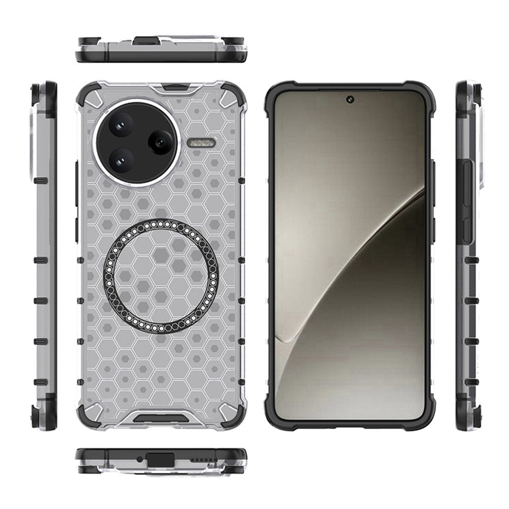 Xiaomi Poco F7 Pro 5G / Redmi K80 5G Magnetiskt Skal Honeycomb Design TPU + PC mobilskal