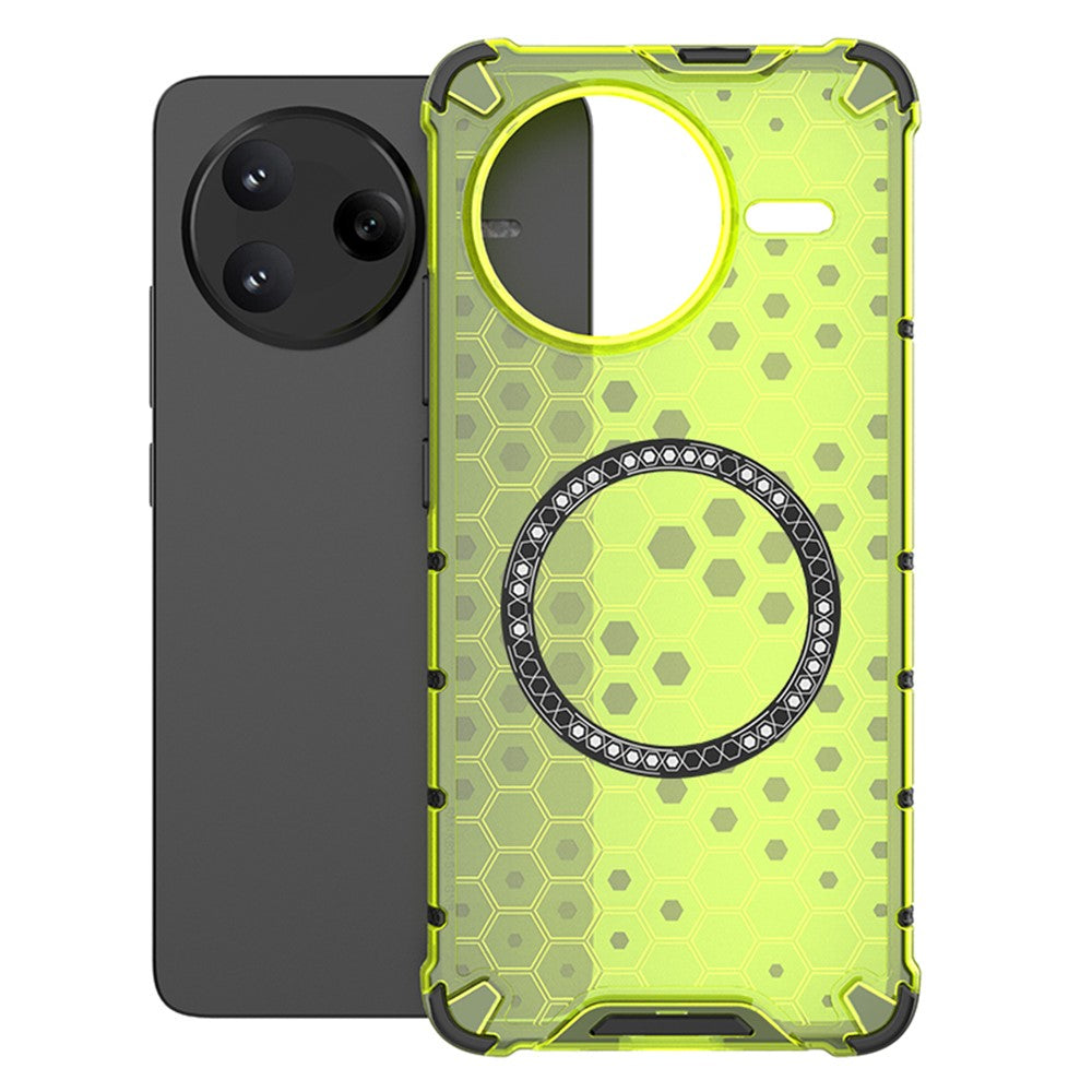 Xiaomi Poco F7 Pro 5G / Redmi K80 5G Magnetiskt Skal Honeycomb Design TPU + PC mobilskal