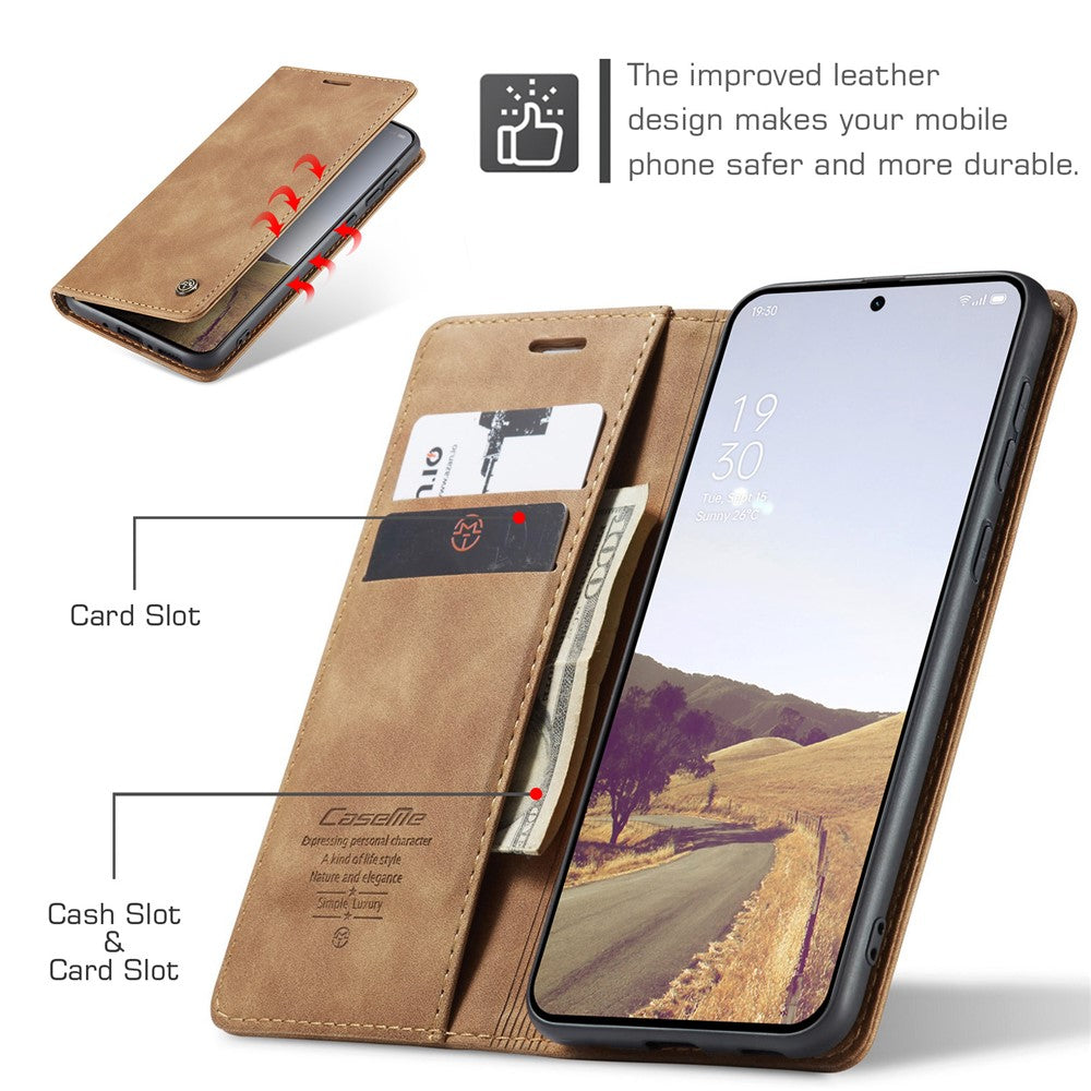 CASEME För OnePlus 13 Plånboksfodral 013-serien PU-lädermobilfodral med stativ