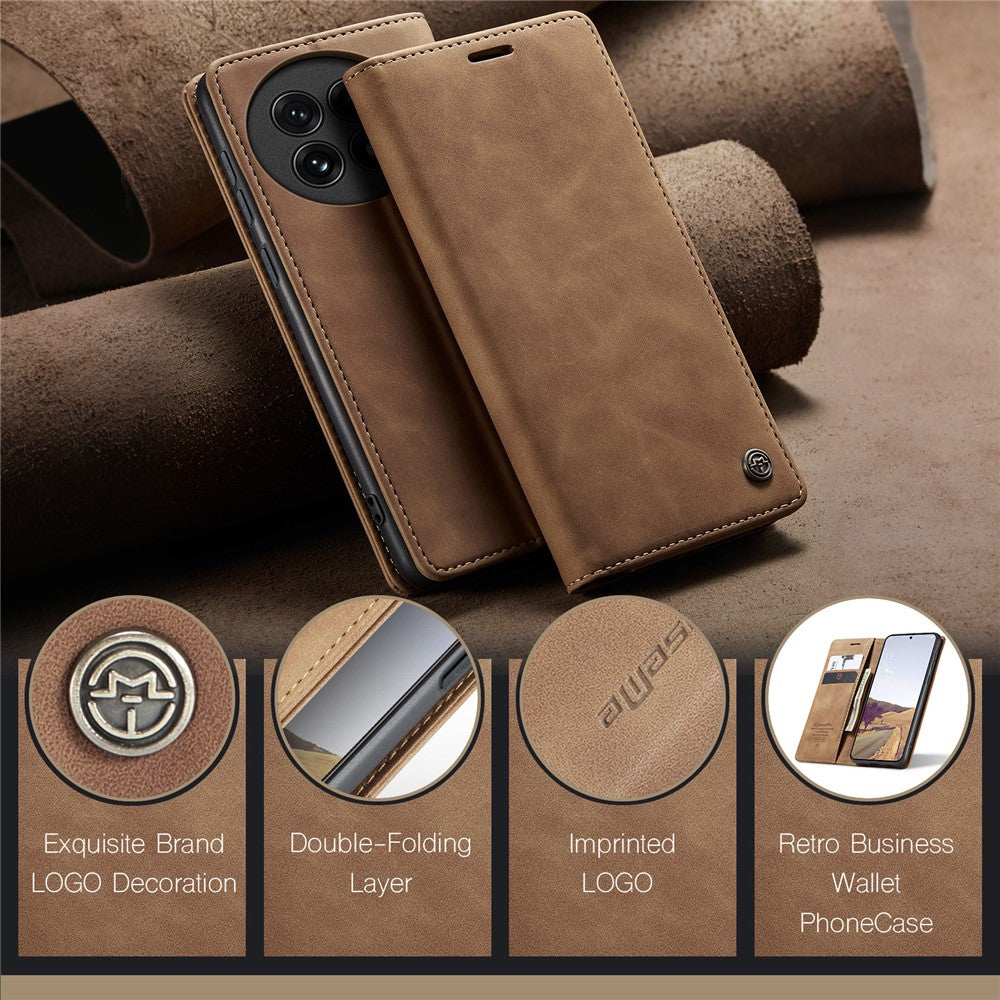 CASEME För OnePlus 13 Plånboksfodral 013-serien PU-lädermobilfodral med stativ
