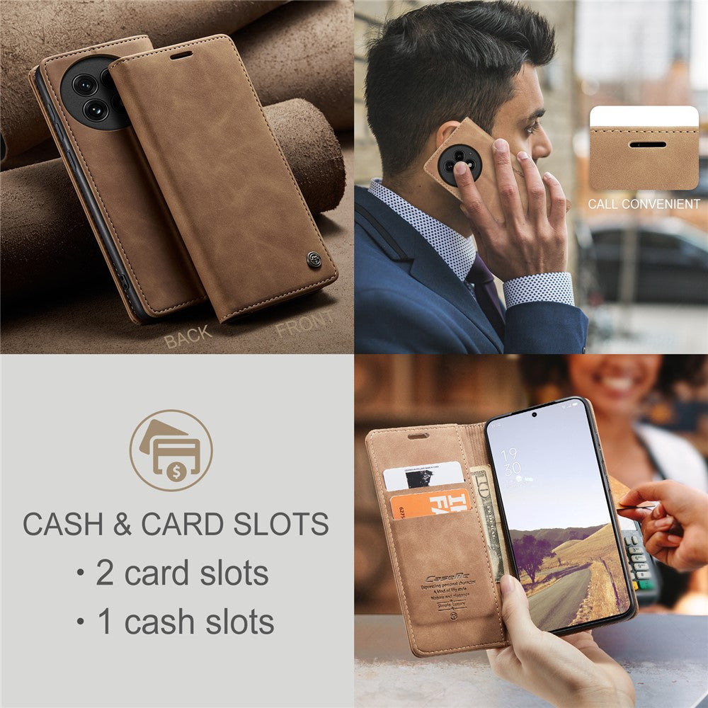 CASEME För OnePlus 13 Plånboksfodral 013-serien PU-lädermobilfodral med stativ