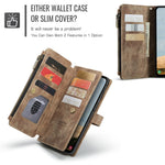 CASEME For Samsung Galaxy A56 5G Phone Cases with Strap C30 Zipper Multiple Card Holder PU Leather Cover