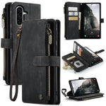 CASEME For Samsung Galaxy A56 5G Phone Cases with Strap C30 Zipper Multiple Card Holder PU Leather Cover